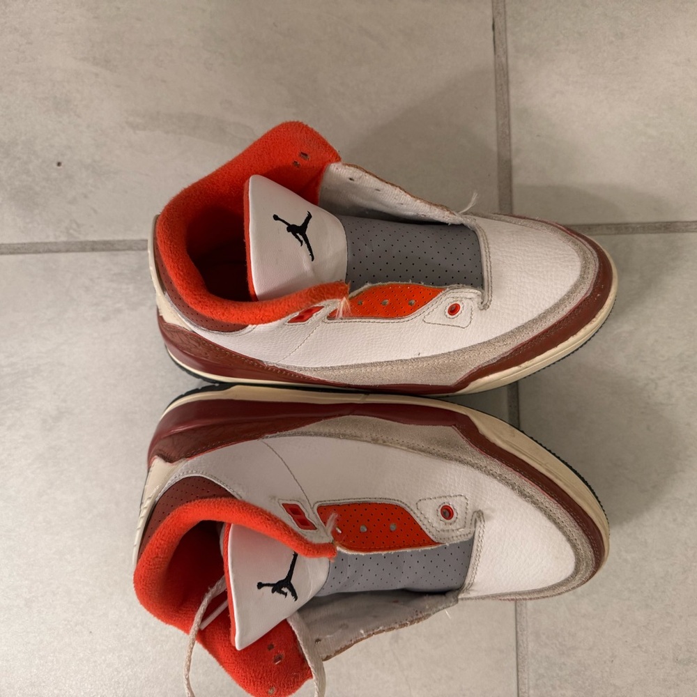 Nike White and Red Sneakers with Low-Top Design